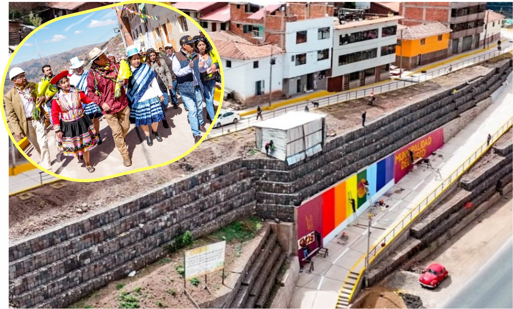 NOTICIAS CUSCO 15/07/2024: ALCALDE DEL CUSCO ENTREGÓ GIGANTESCA OBRA DE MUROS DE CONTENCIÓN, PISTAS, VEREDAS Y ESCALINATAS EN LA APV. EL CALVARIO * IMPORTANTE OBRA VALORIZADA EN MÁS DE 3 MILLONES 900 MIL SOLES…