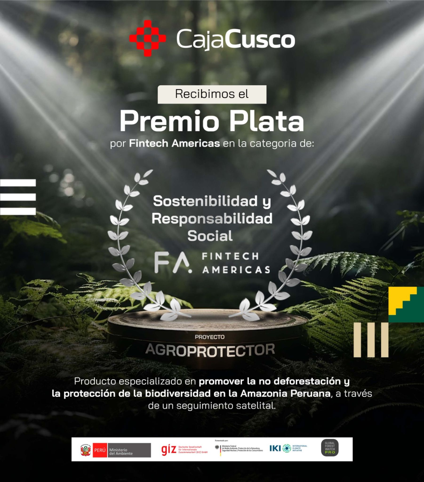 NOTICIAS CUSCO 28/11/2024: CAJA CUSCO RECIBE  RECONOCIMIENTO INTERNACIONAL POR SU INNOVADOR PROYECTO SOSTENIBLE «AGROPROTECTOR”