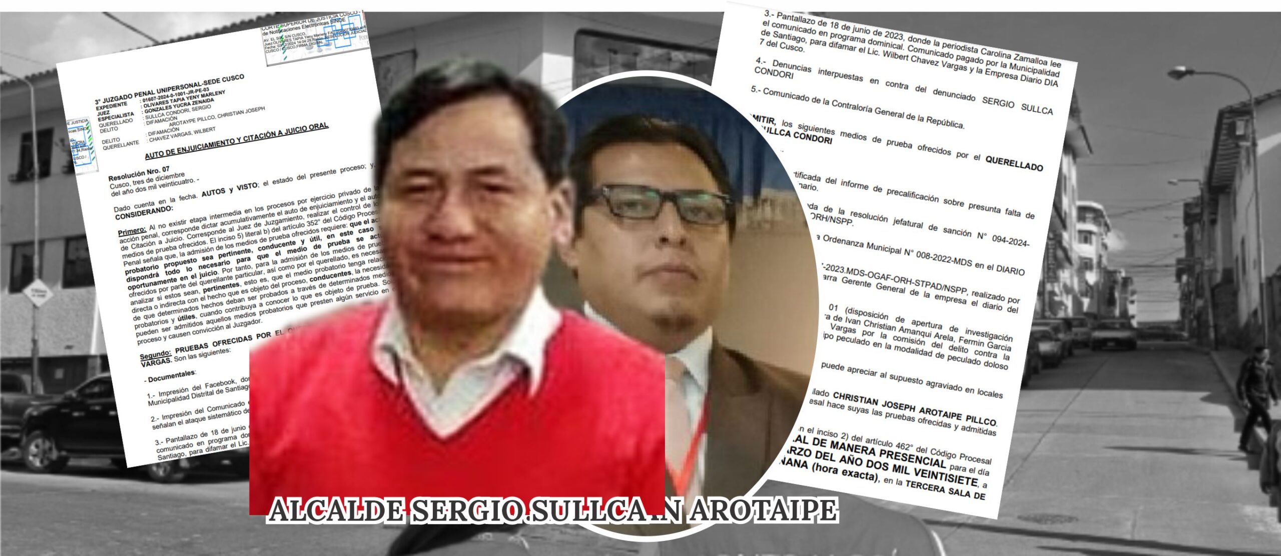 NOTICIAS CUSCO 04/12/2024: LA JUSTICIA TARDA PARA LLEGA, PJ ORDENA JUICIO ORAL CONTRA ALCALDE SULLCA CONDORI Y SU JEFE DE RR.PP. AROTAIPE, TENDRÁN QUE RESPONDER POR DIFAMACIÓN HACIA GERENTE Y DIARIO DÍA 7…