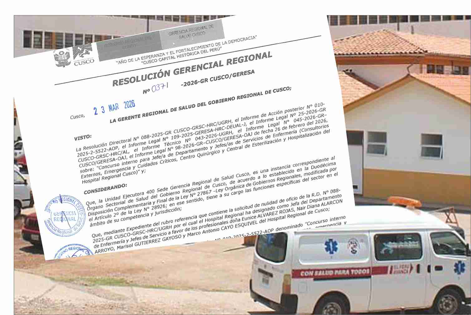 NOTICIAS CUSCO 31/05/2026: ÚLTIMO MINUTO: Anulan concurso interno para jefaturas de Enfermeras en el Hospital Regional por irregularidades, próximo mes de junio se volverá a concursar…