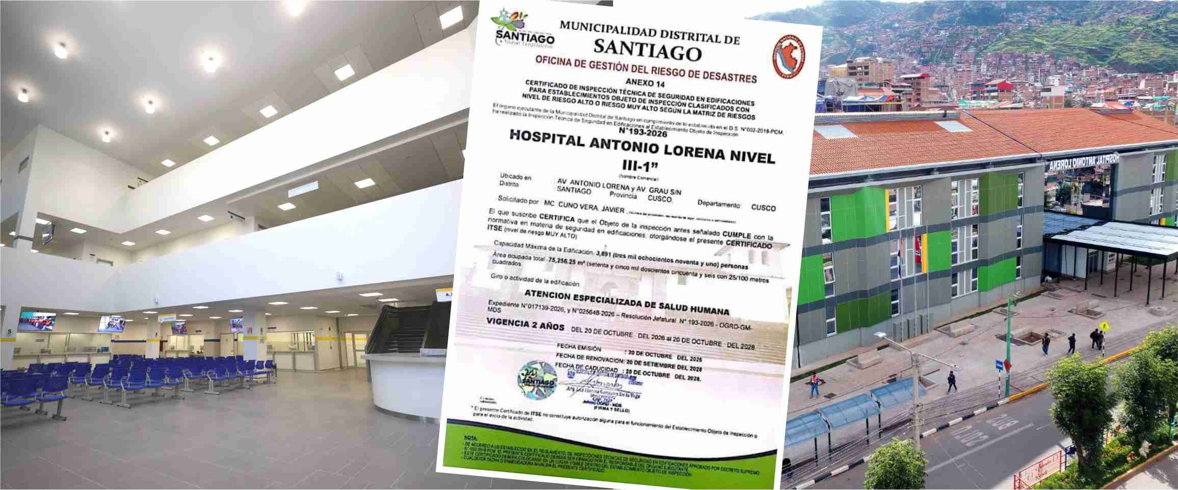 hospital lorena recibe certificado itse