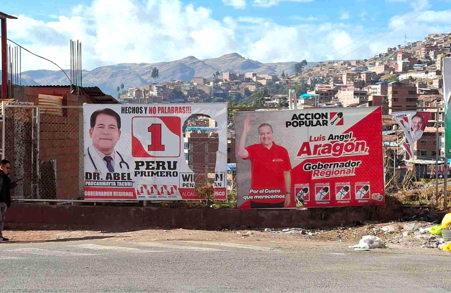 vandalismo en carteles electorales cusco
